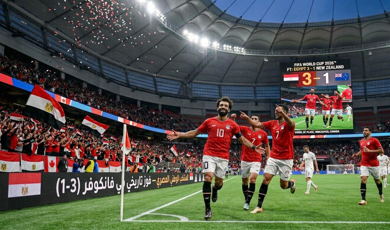 زلزال مصري في كندا.. الفراعنة يقهرون نيوزيلندا بثلاثية تاريخية بالمونديال
