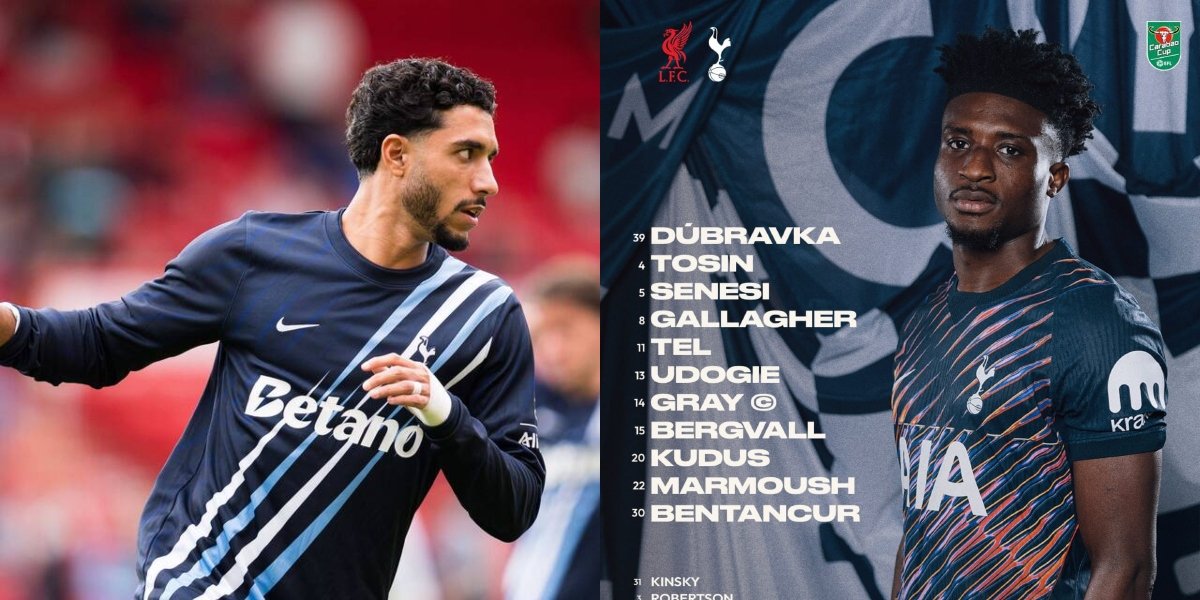 عمر مرموش يقود هجوم توتنهام أمام ليفربول في كأس كاراباو